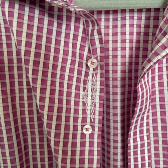 ROBERT Graham Luxury Long Sleeve Dress Shirt Pink and White Check Patter… - Picture 5 of 16